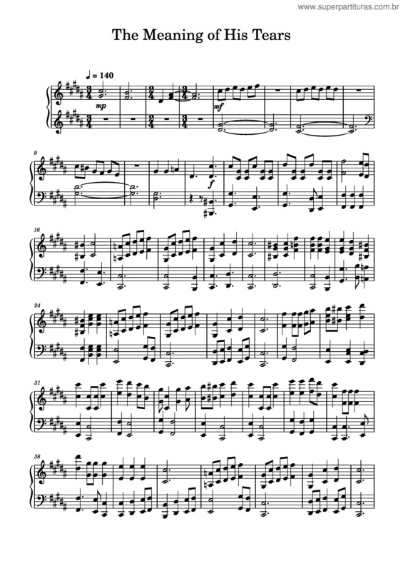 Partitura da música The Meaning Of His Tears – Alias Conrad Coldwood