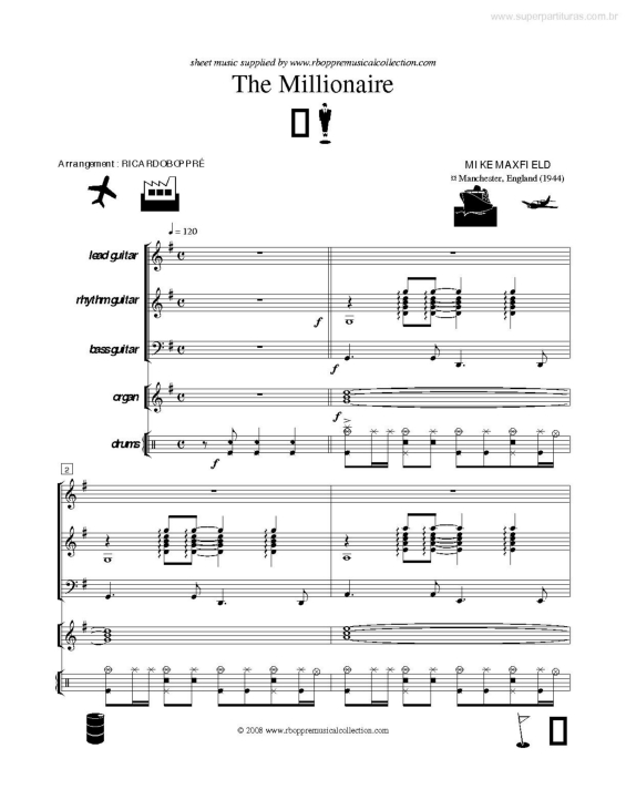 Partitura da música The Millionaire