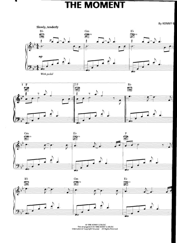 Partitura da música The Moment v.4