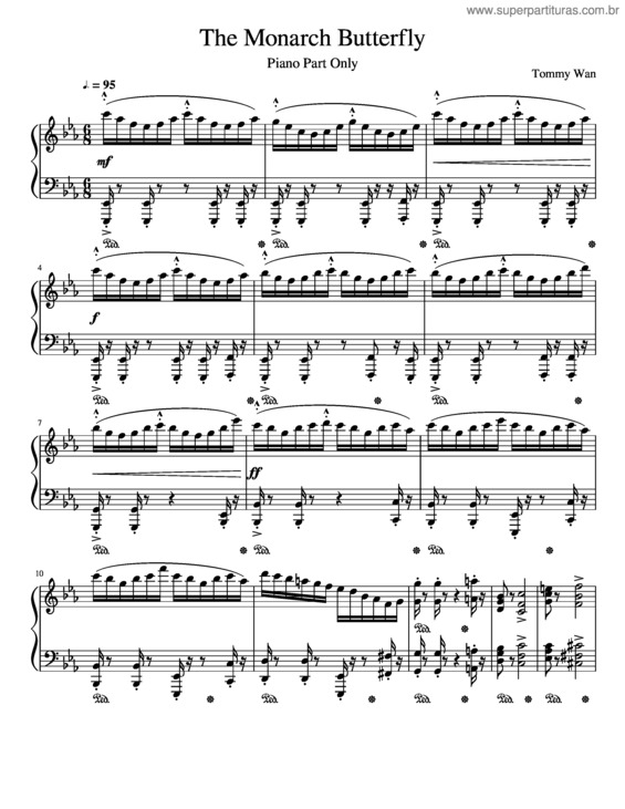 Partitura da música The Monarch Butterfly