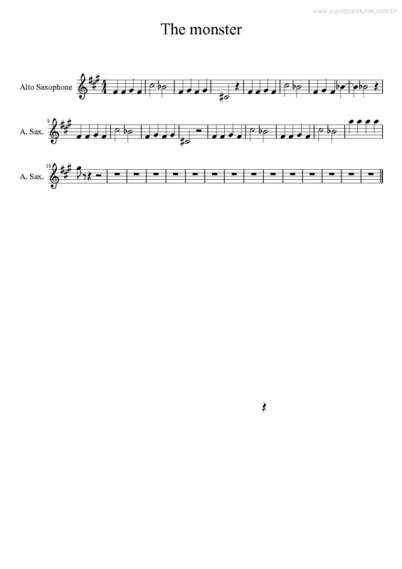 Partitura da música The Monster