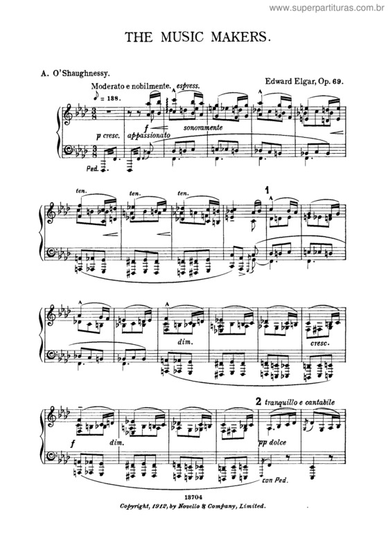 Partitura da música The Music Makers