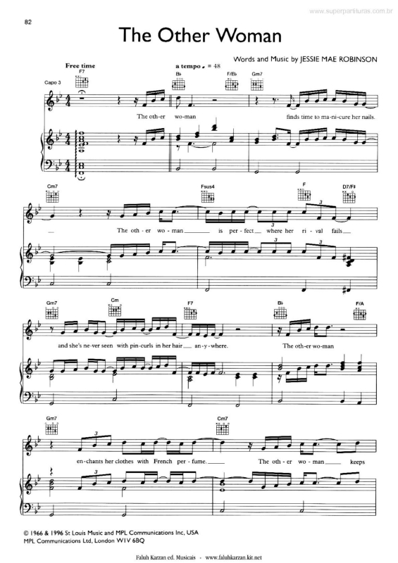 Partitura da música The Other Woman