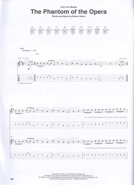 Partitura da música The Phantom Of The Opera v.4