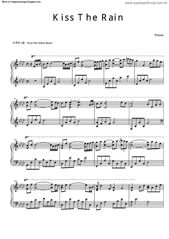 Partitura da música The Rain v.2