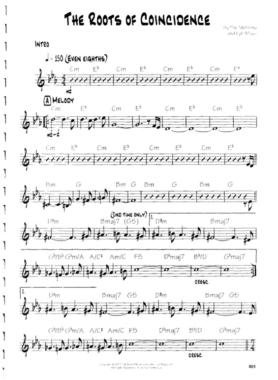 Partitura da música The Roots Of Coincidence