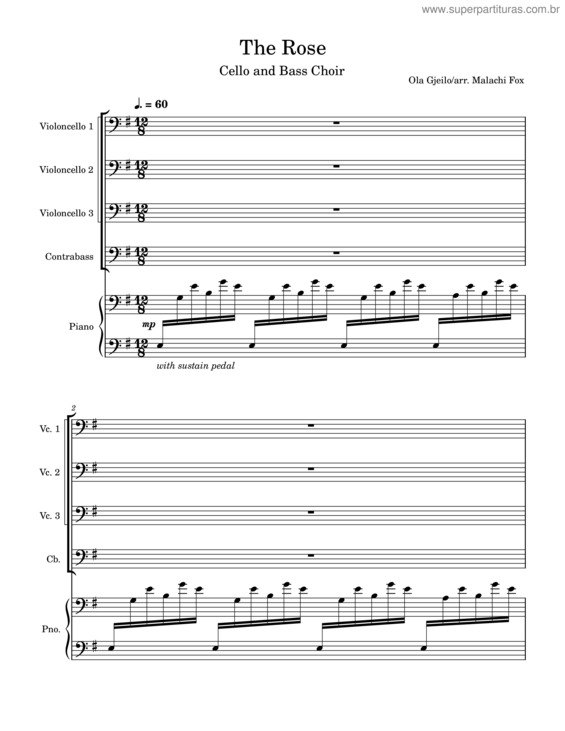 Partitura da música The Rose v.4