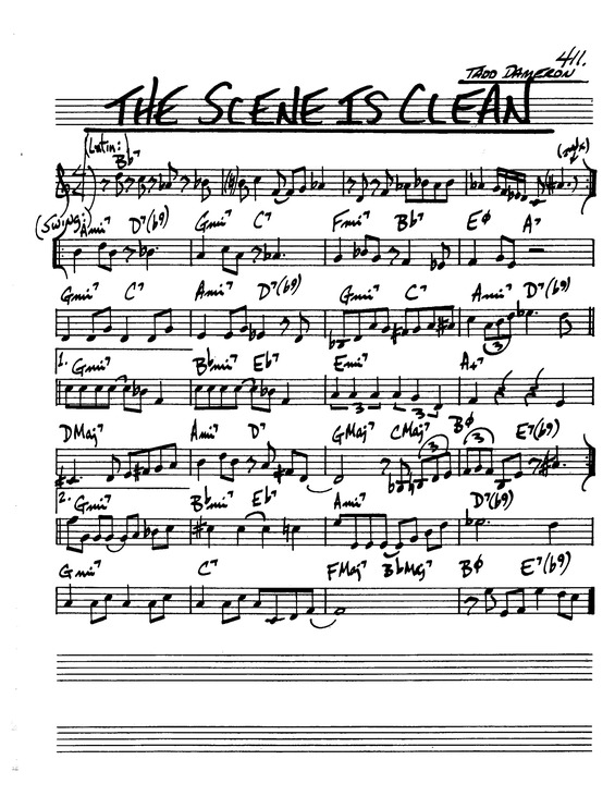 Partitura da música The Scene Is Clean