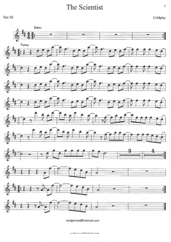 Partitura da música The Scientist v.7