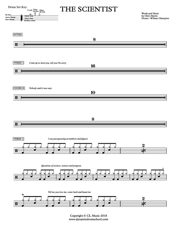 Partitura da música The Scientist v.8