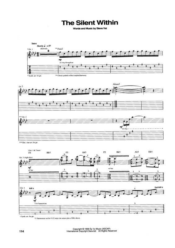 Partitura da música The Silent Within