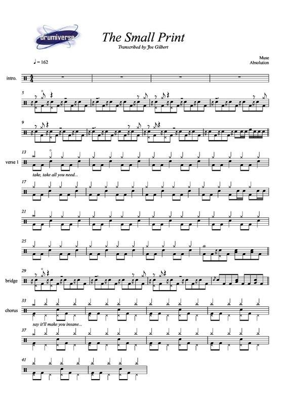 Partitura da música The Small Print