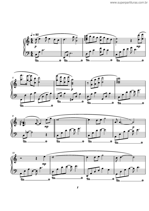 Partitura da música The Sound Of Snow Falling – Lu Hu