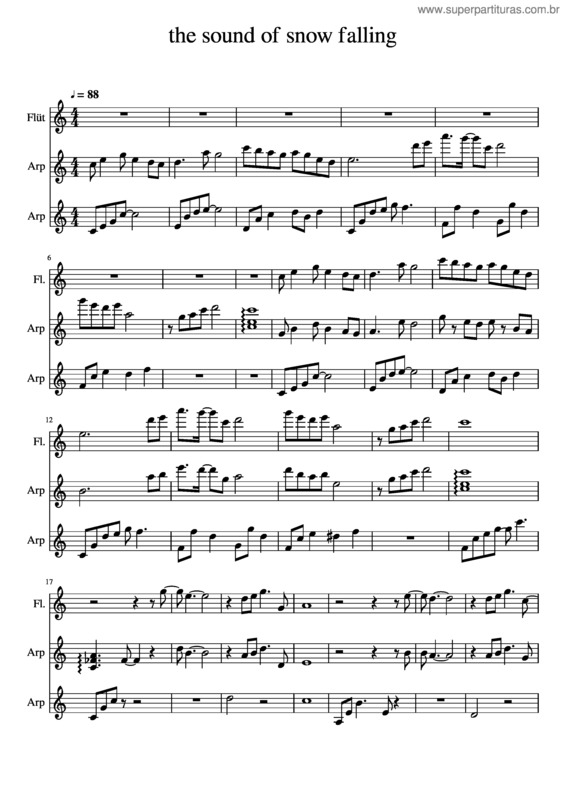Partitura da música The Sound Of Snow Falling