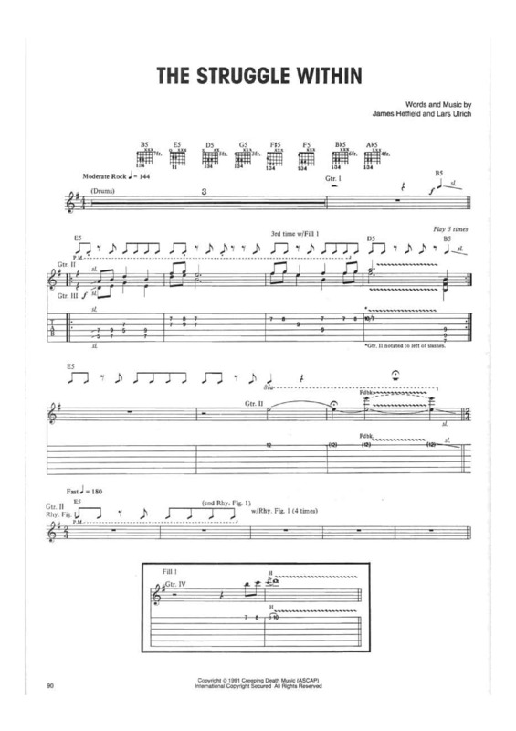 Partitura da música The Struggle Within