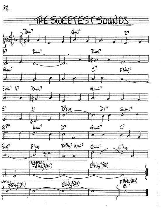 Partitura da música The Sweetest Sounds v.2