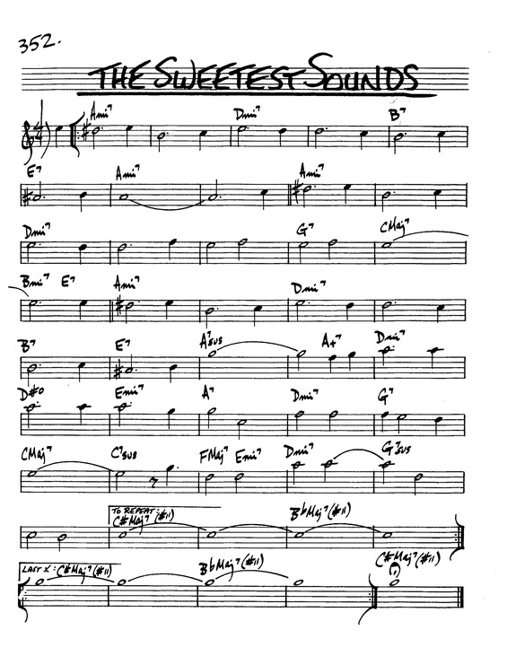 Partitura da música The Sweetest Sounds