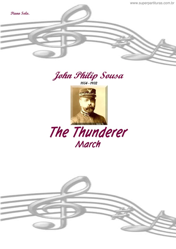 Partitura da música The Thunderer