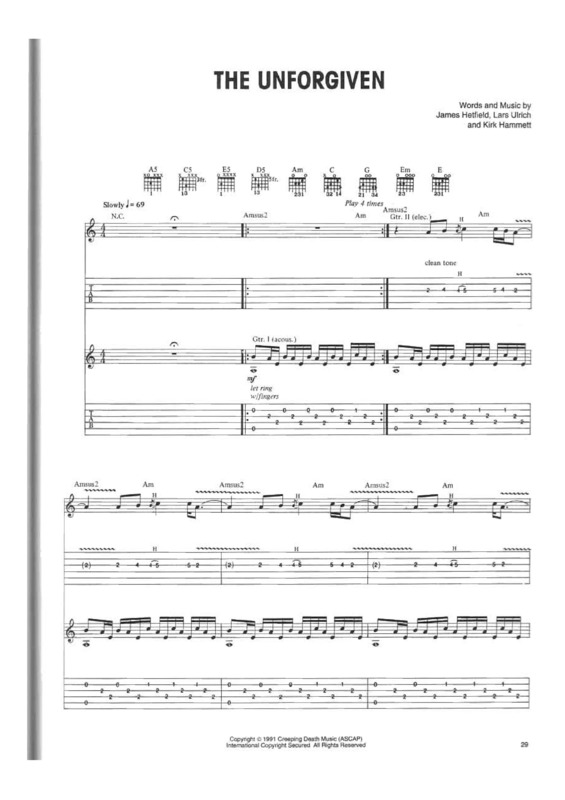 Partitura da música The Unforgiven v.6