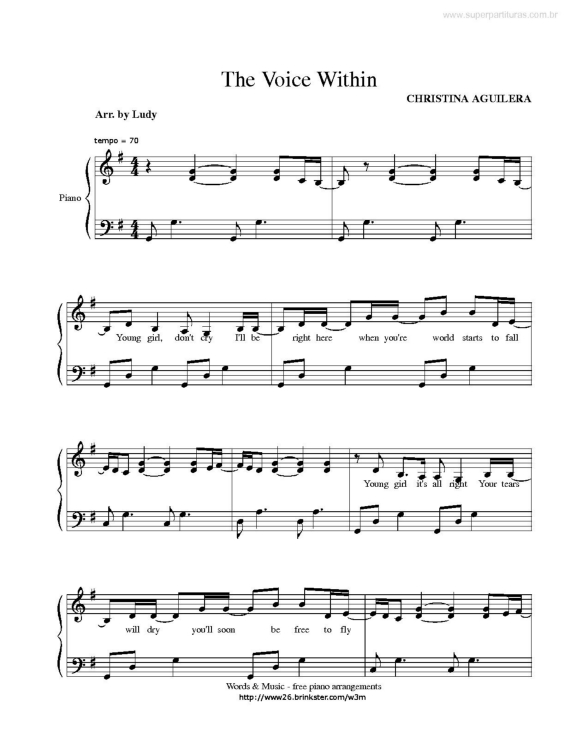 Partitura da música The Voice Within