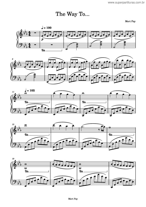 Partitura da música The Way To...