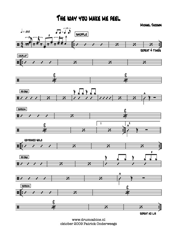 Partitura da música The Way You Make Me Feel v.2