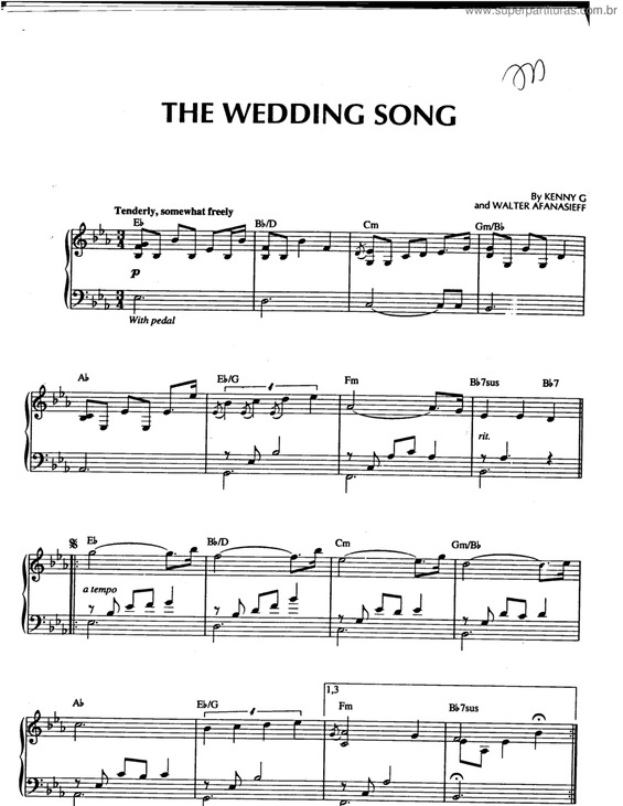 Partitura da música The Wedding Song v.2