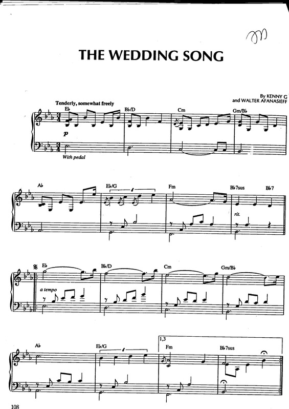 Partitura da música The Wedding Song v.4