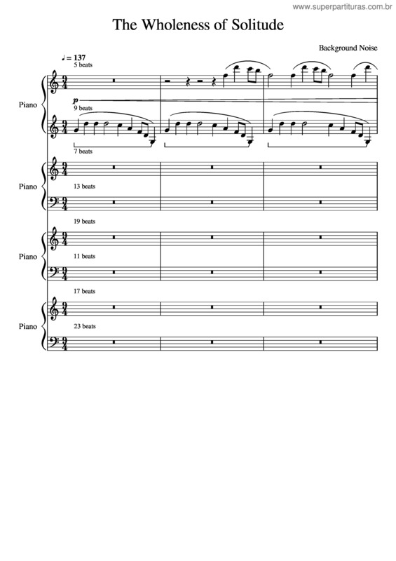 Partitura da música The Wholeness Of Solitude