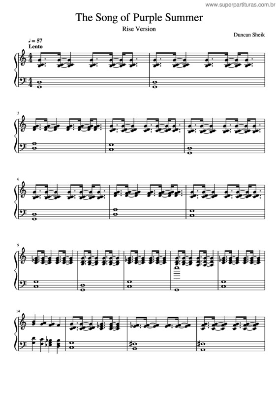 Partitura da música The_Song_Of_Purple_Summer