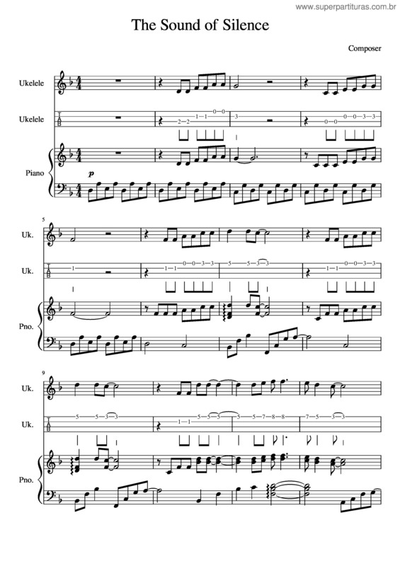 Partitura da música The_Sound_Of_Silence