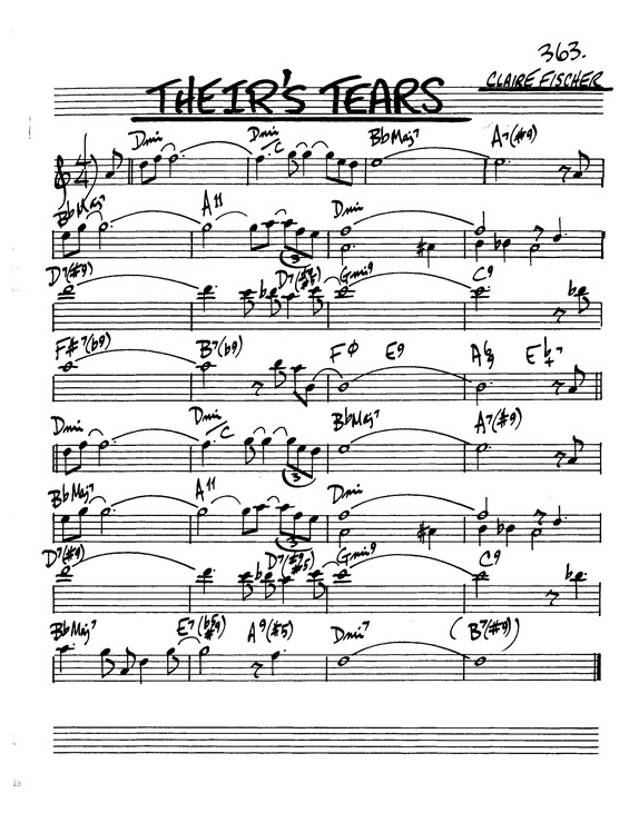 Partitura da música Theirs Tears