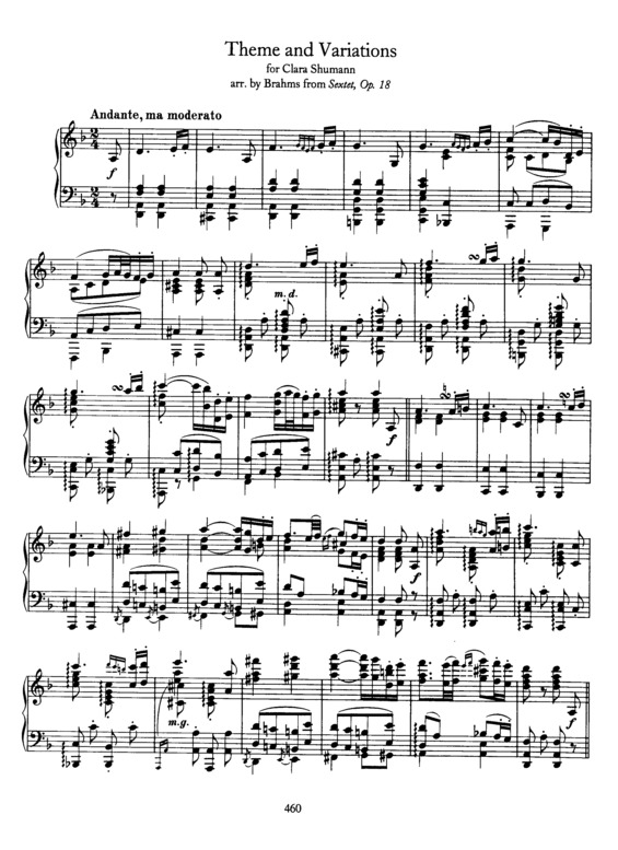 Partitura da música Theme and Variations