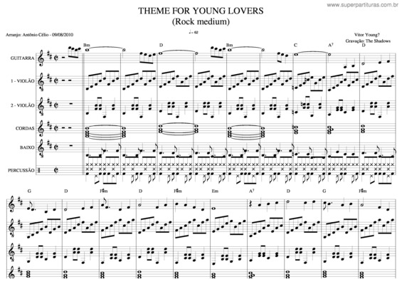 Partitura da música Theme For Young Lovers v.3