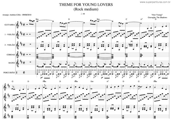 Partitura da música Theme For Young Lovers v.3
