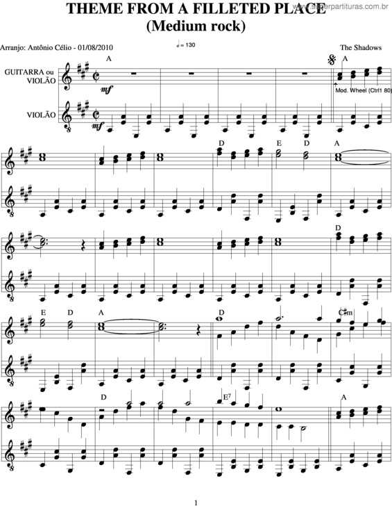 Partitura da música Theme From A Filleted Place