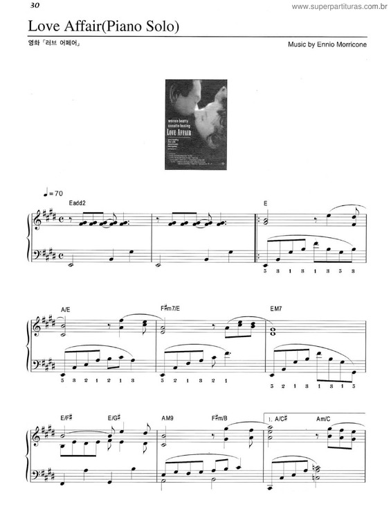 Partitura da música Theme From Love Affair