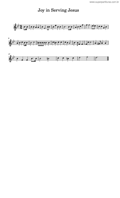 Partitura da música There Is Joy In Serving Jesus