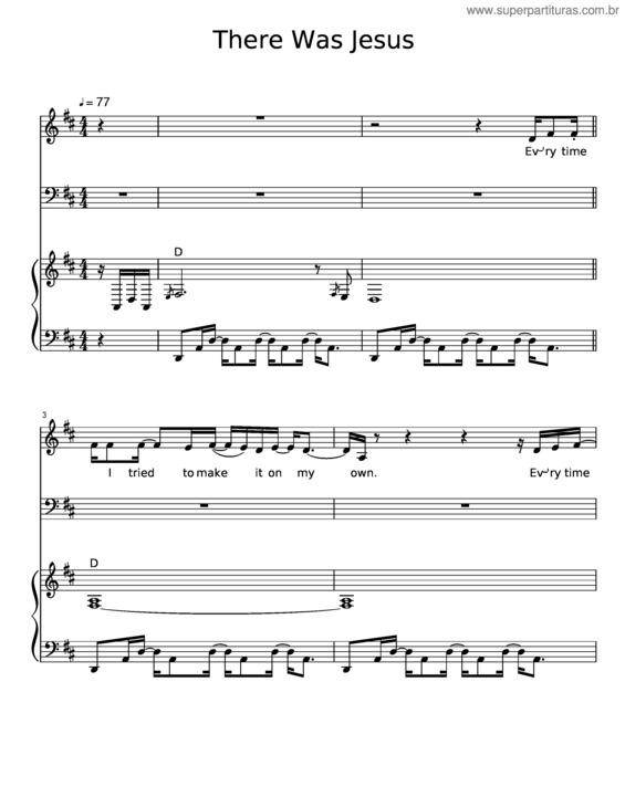 Partitura da música There Was Jesus