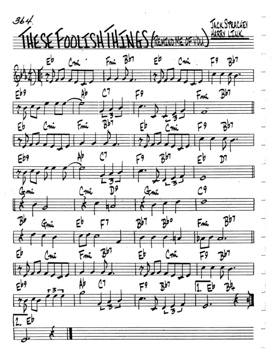 Partitura da música These Foolish Things v.3