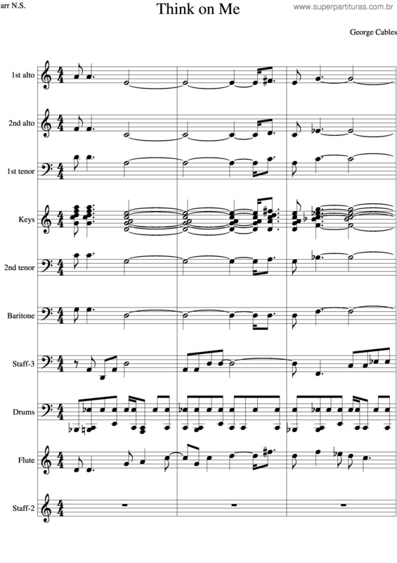 Partitura da música Think On Me