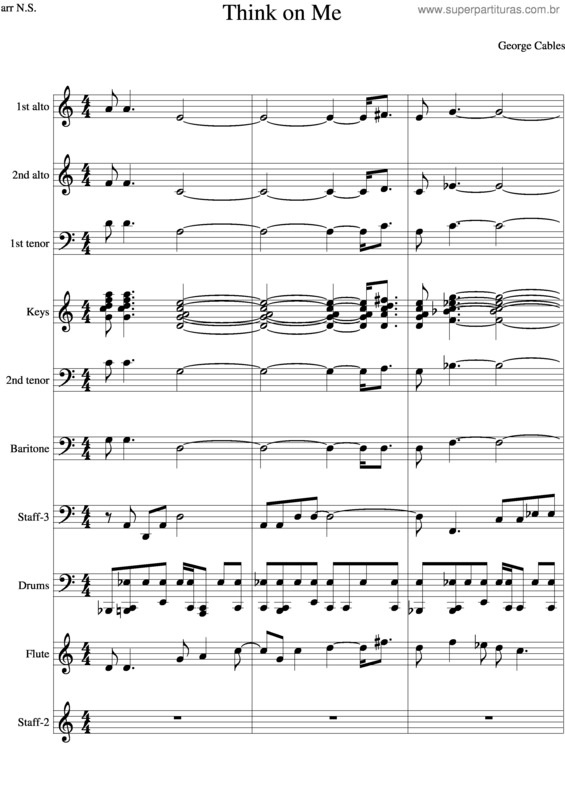 Partitura da música Think On Me