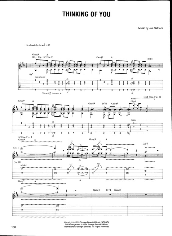 Partitura da música Thinking Of You v.5