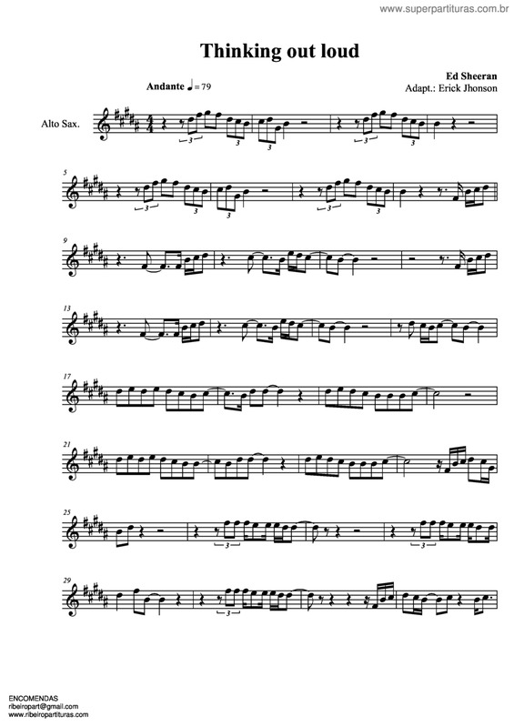 Partitura da música Thinking Out Loud v.10