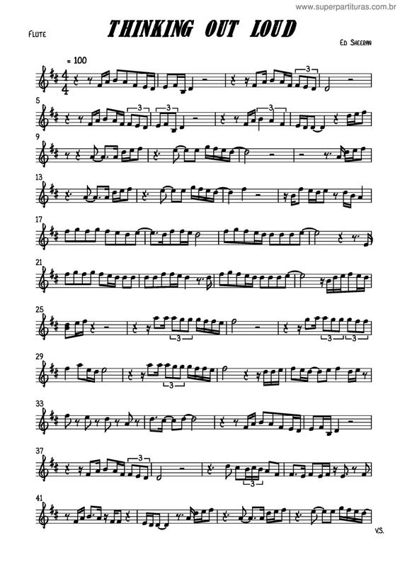 Partitura da música Thinking Out Loud v.13