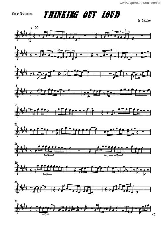 Partitura da música Thinking Out Loud v.14