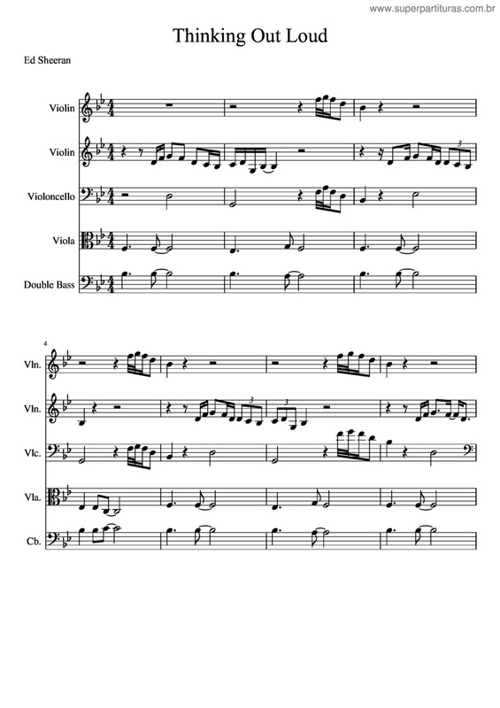 Partitura da música Thinking out loud v.5