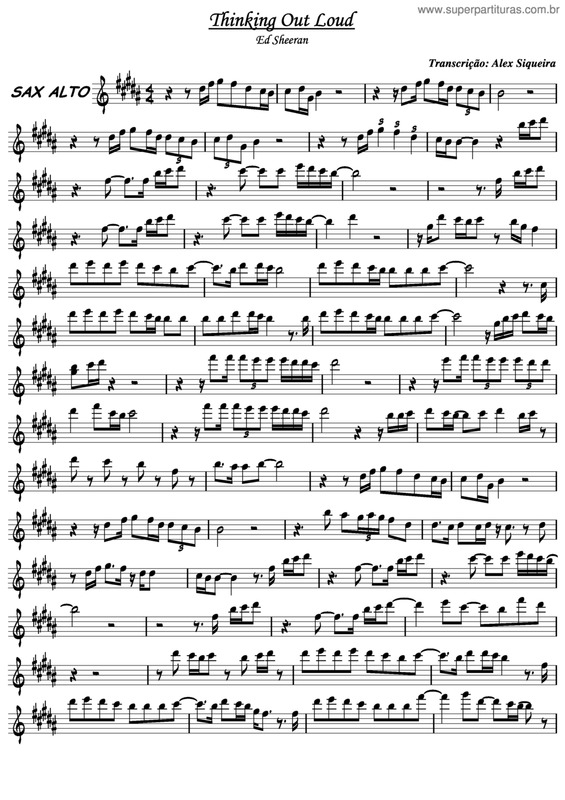 Partitura da música Thinking Out Loud v.8