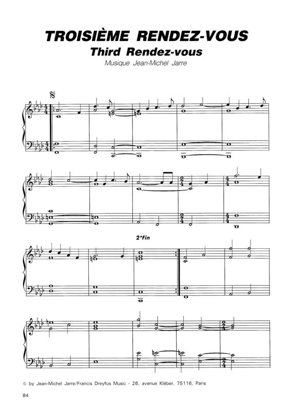 Partitura da música Third Rendez Vous