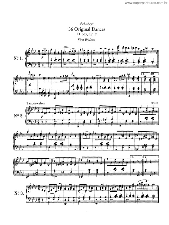 Partitura da música Thirty-six Original Dances for Piano